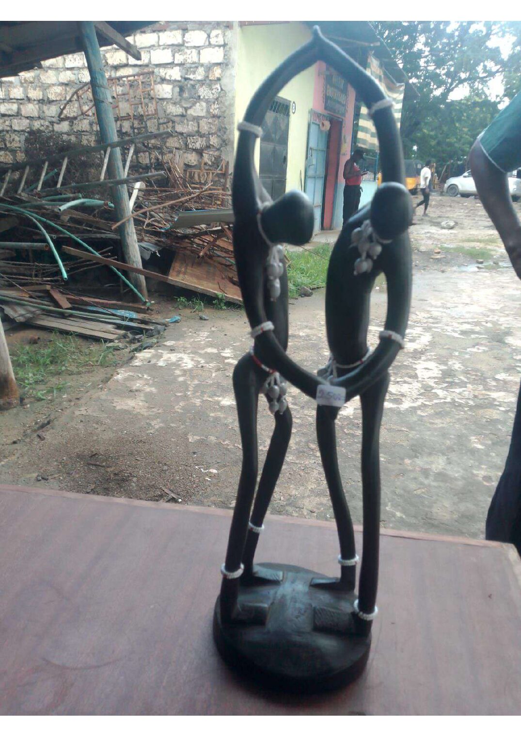 Ebony Couple Sculpture