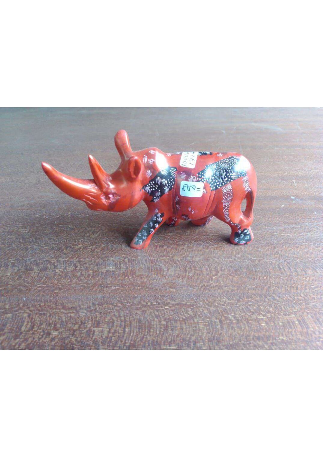 Red Soapstone Rhino