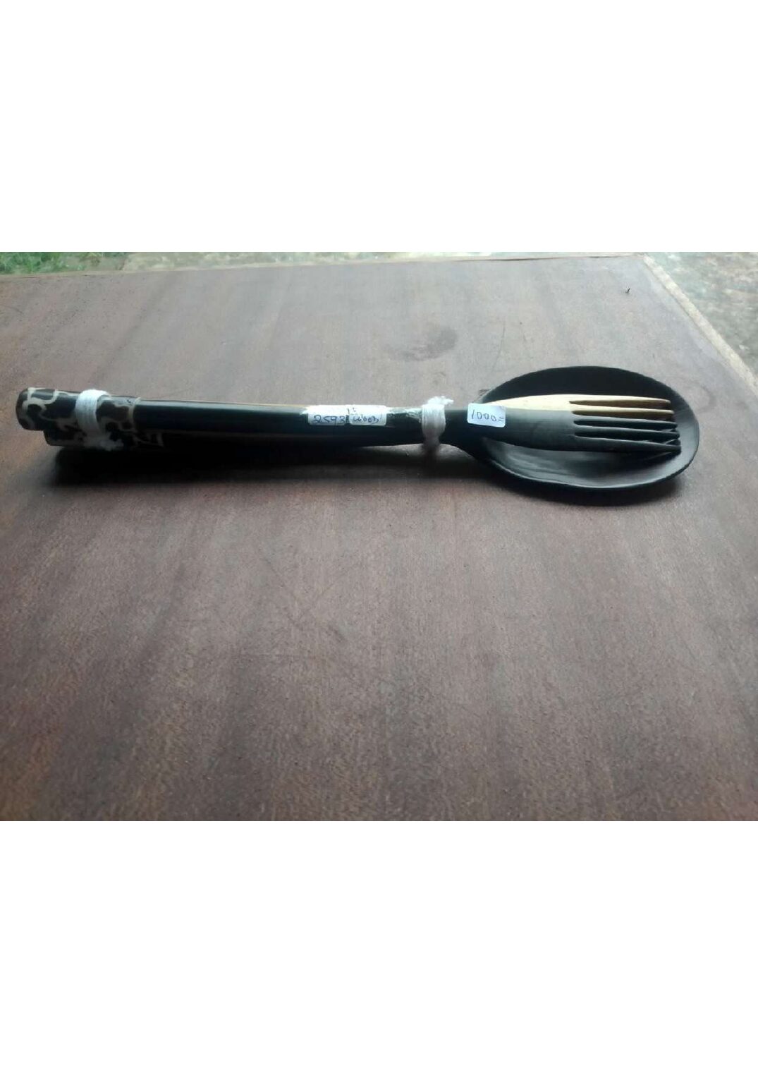 Salad Spoon & Fork — Giraffe Handles