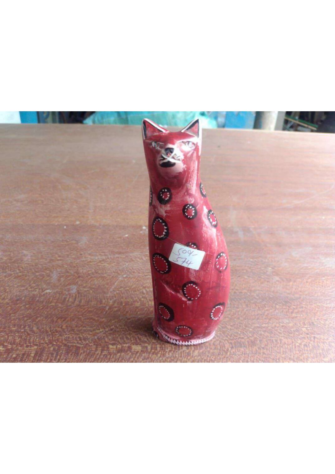 Red Soapstone Cat