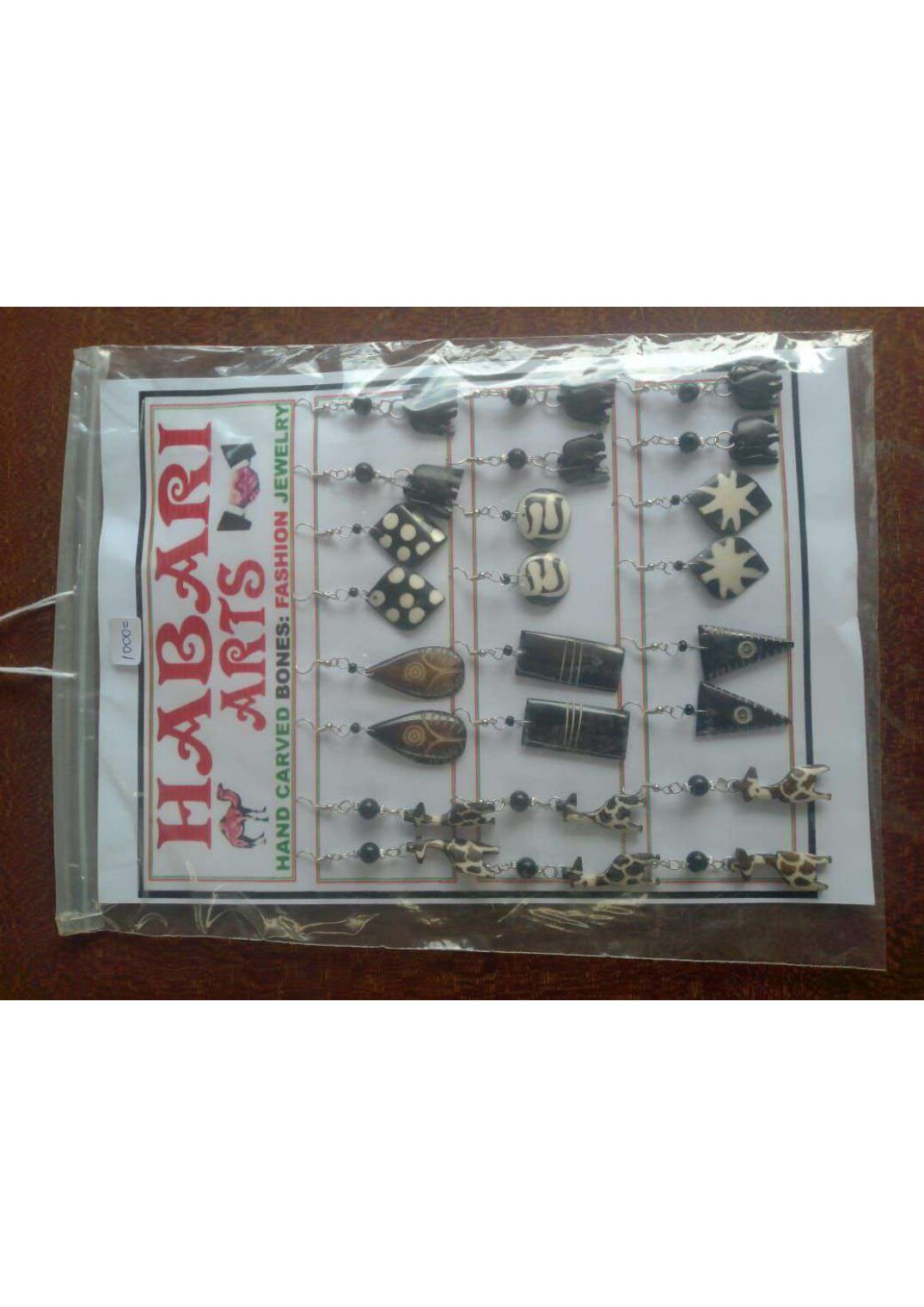 Bone Earrings — Display Card