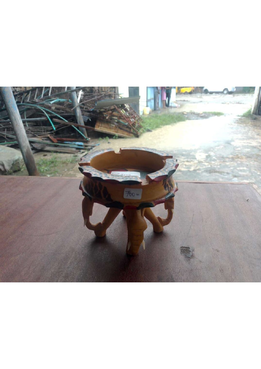 Ashtray on Elephant-Head Legs