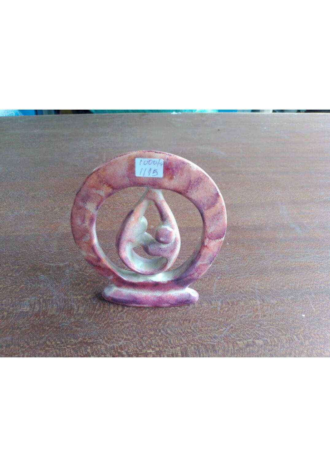 Pink Soapstone Couple-in-Circle