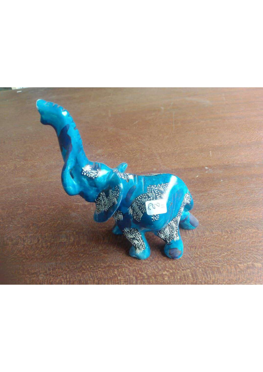 Blue Soapstone Elephant