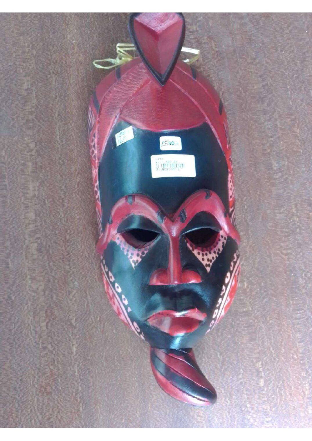 Ceremonial Mask — Red & Black